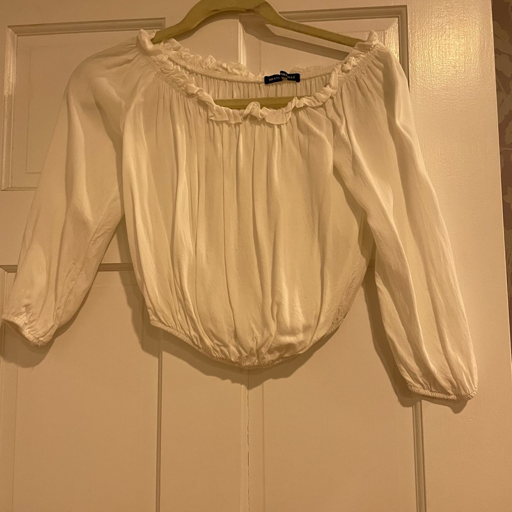 cropped off the shoulder Brandy Melville top